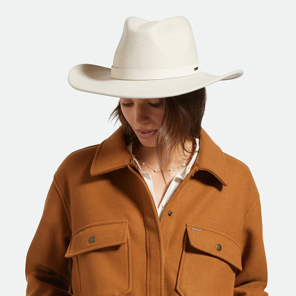 Brixton Harper Fedora Hut aus Wollfilz - Creme - Image 4