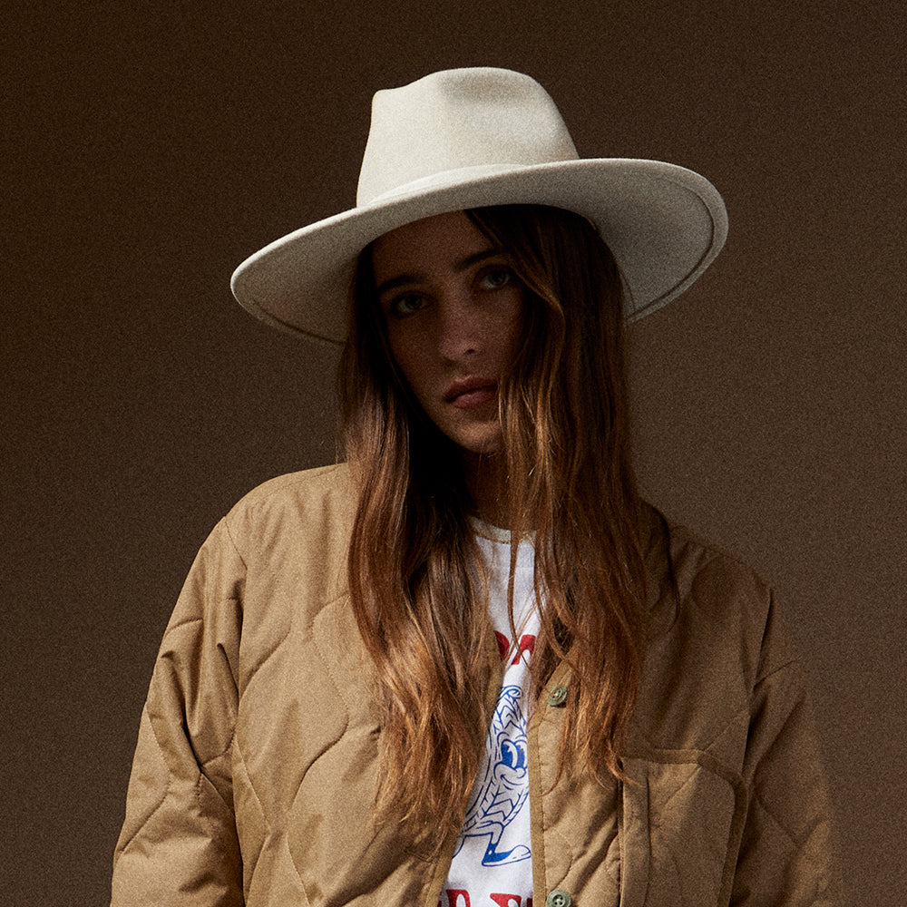 Brixton Harper Fedora Hut aus Wollfilz - Creme - Image 7