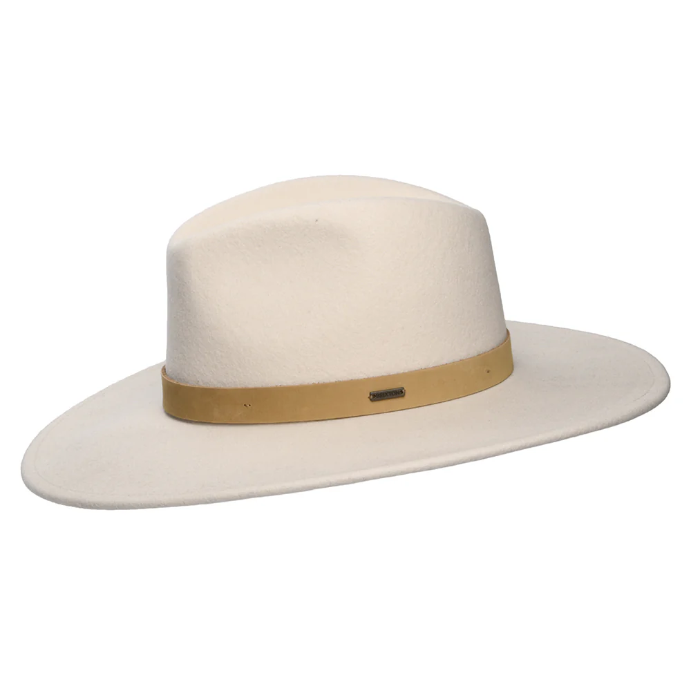 Brixton Harper Fedora Hut aus Wollfilz - Cremeweiß-Natur - Image 3