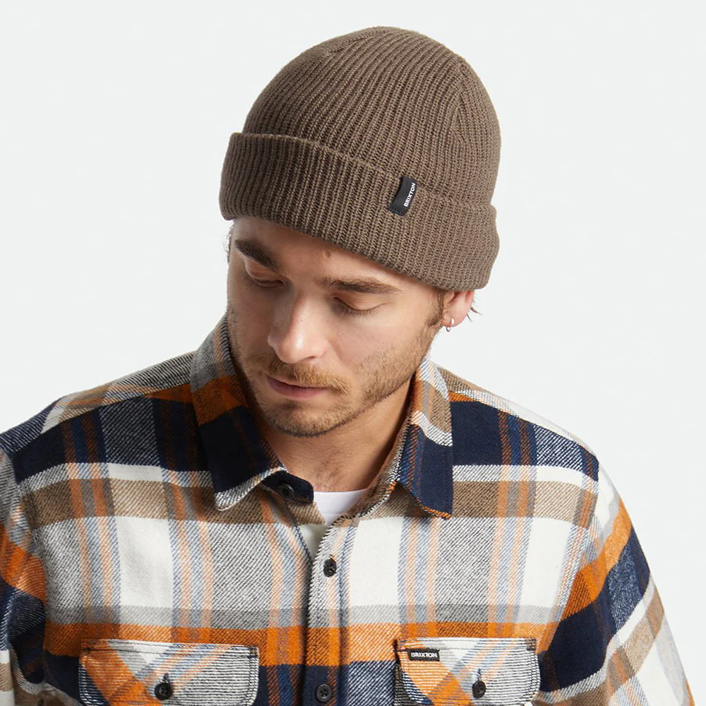 Brixton Heist Beanie Mütze mit Umschlag - Braun - Image 3