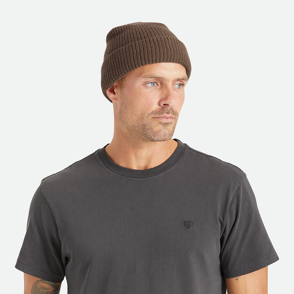 Brixton Heist Beanie Mütze mit Umschlag - Braun - Image 4