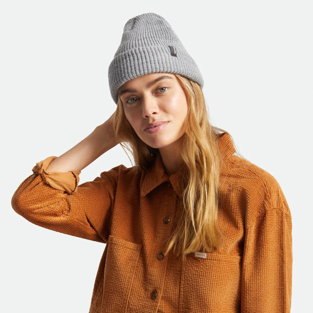 Brixton Heist Beanie Mütze mit Umschlag - Hellgrau - Image 3