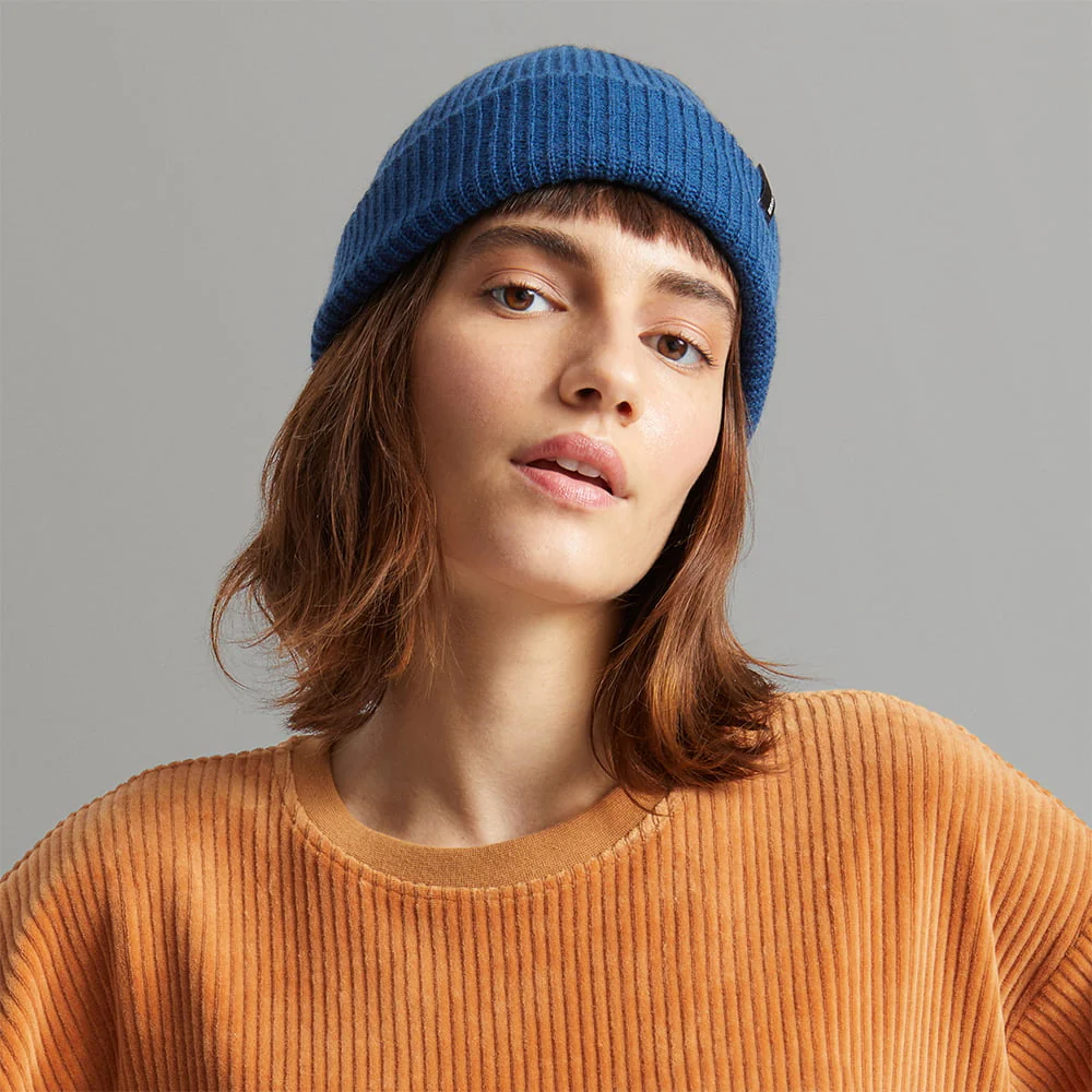 Brixton Heist Beanie Mütze mit Umschlag - Mittelblau - Image 3