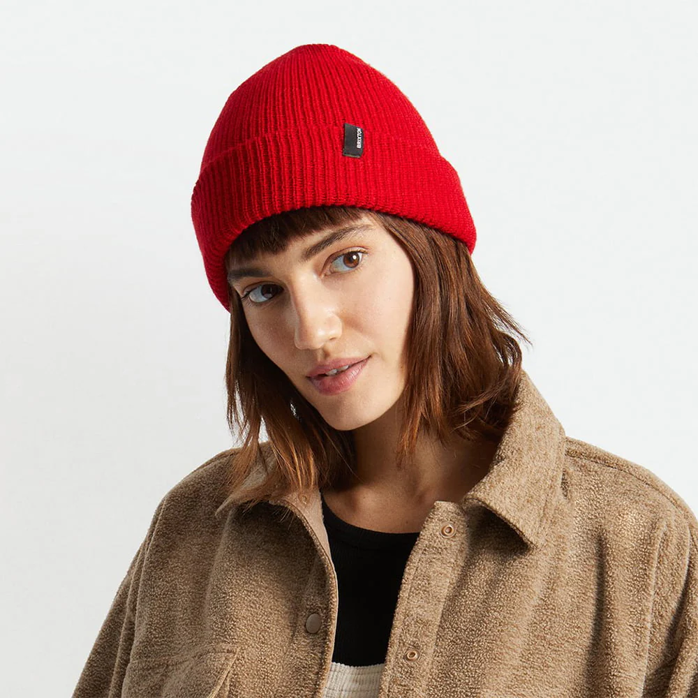 Brixton Heist Beanie Mütze mit Umschlag - Rot - Image 4