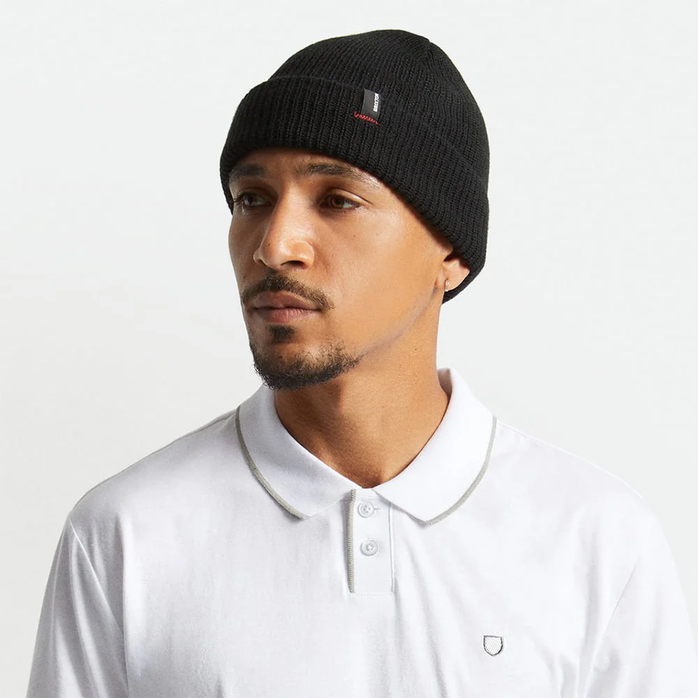 Brixton Heist Beanie Mütze mit Umschlag - Schwarz - Image 3