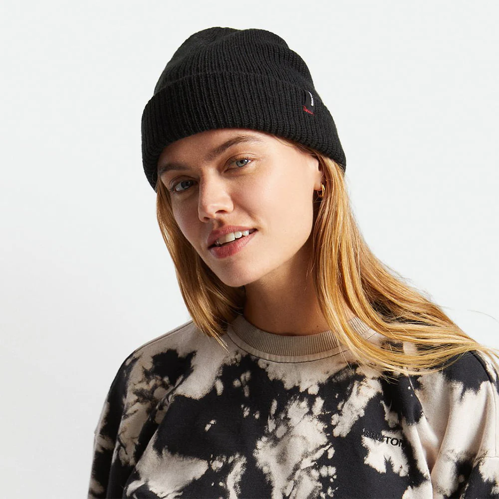 Brixton Heist Beanie Mütze mit Umschlag - Schwarz - Image 4