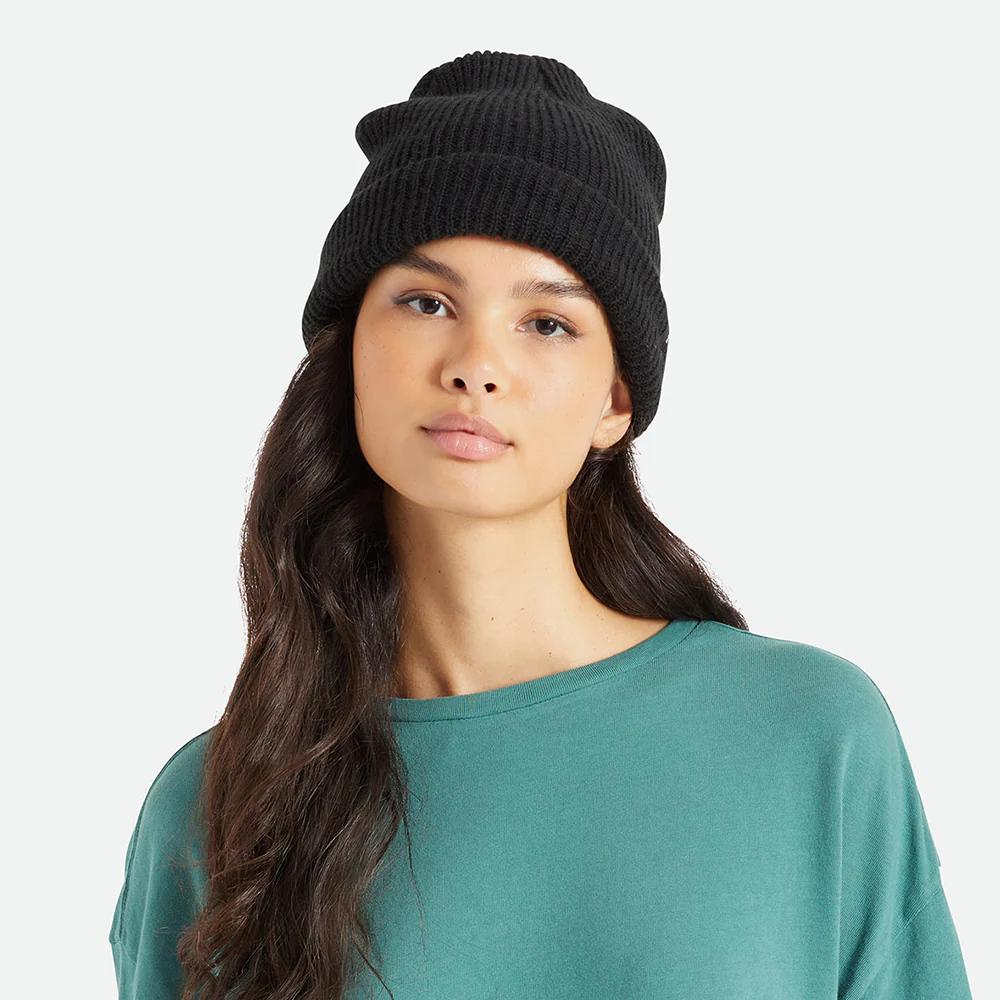Brixton Heist Beanie Mütze mit Umschlag - Schwarz - Image 5