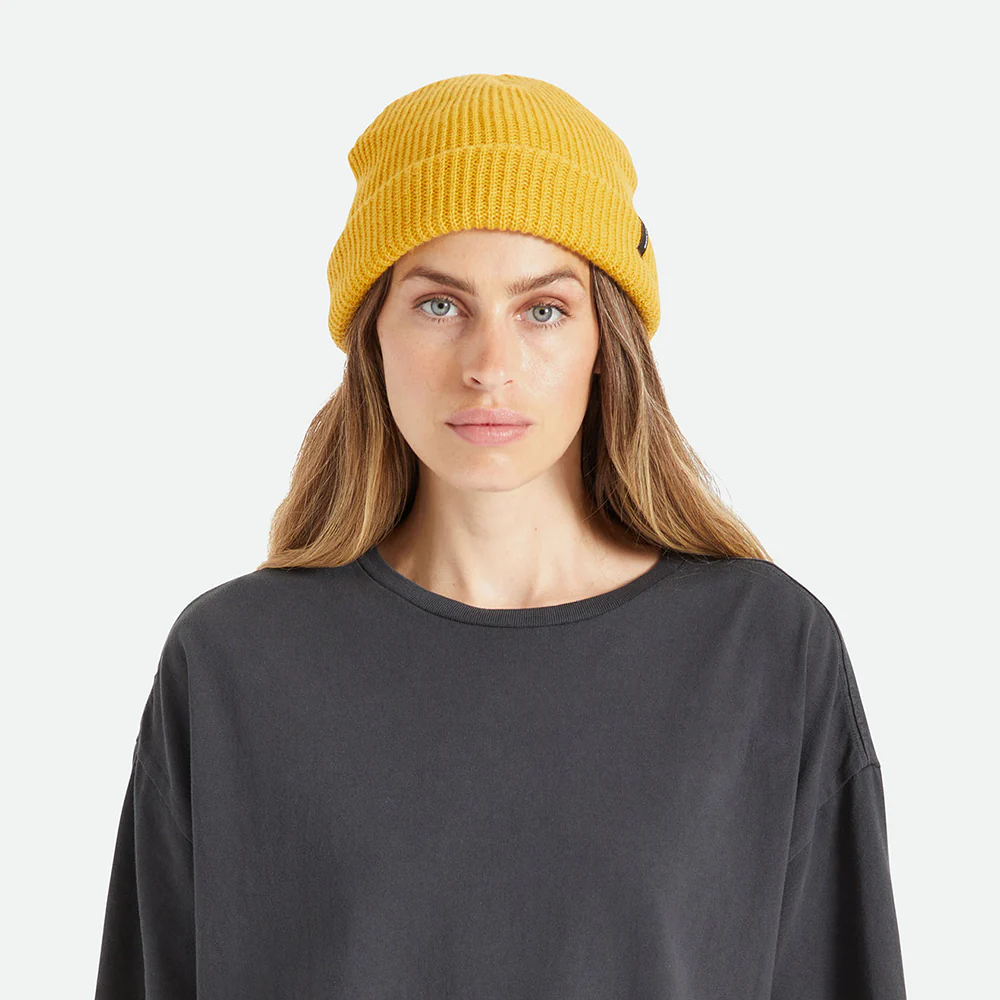 Brixton Heist Beanie Mütze mit Umschlag - Senfgelb - Image 4