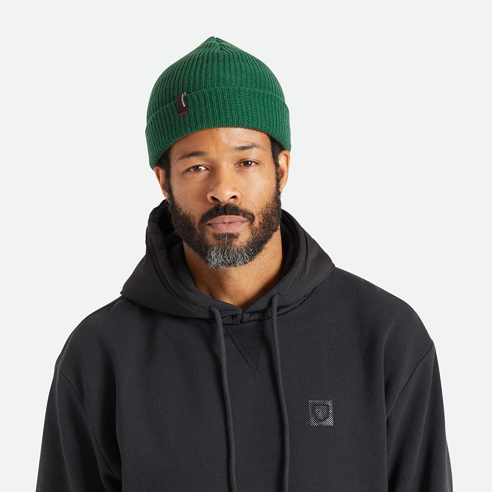 Brixton Heist Beanie Mütze mit Umschlag - Waldgrün - Image 3