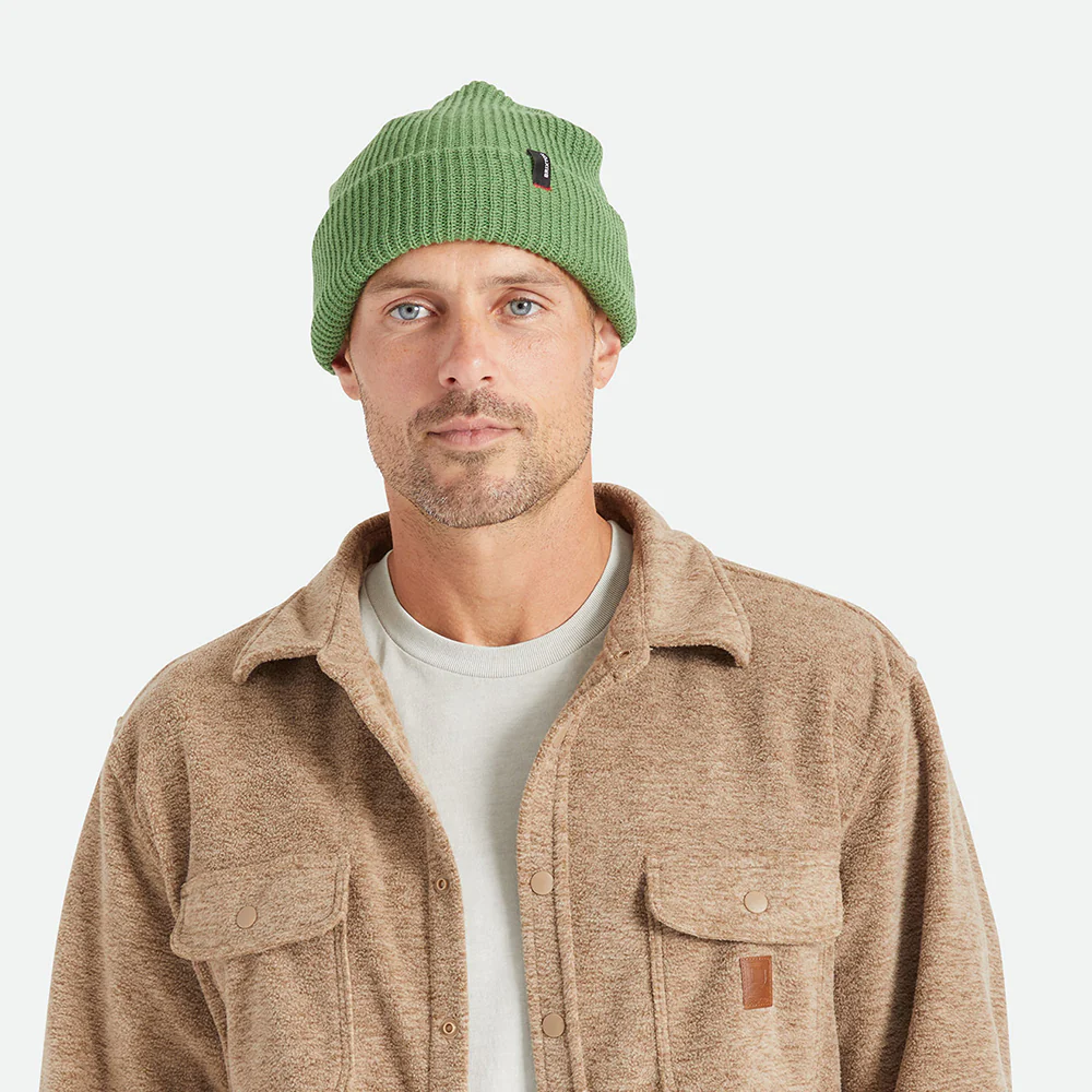 Brixton Heist Beanie Mütze mit Umschlag - Grün - Image 3