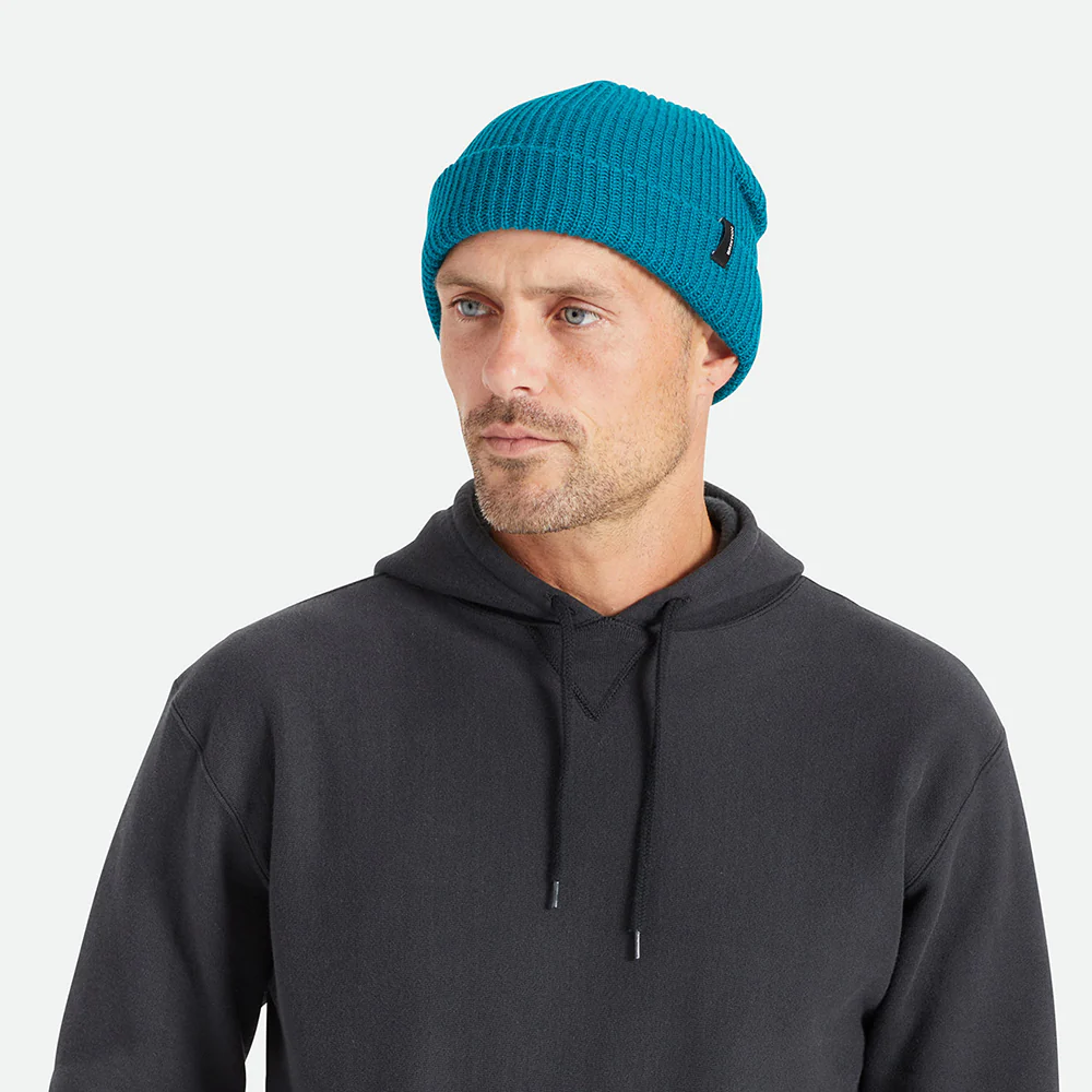 Brixton Heist Beanie Mütze mit Umschlag - Meerblau - Image 3