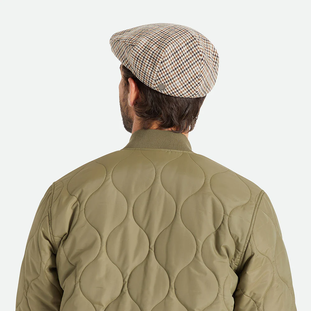 Brixton Hooligan Schiebermütze Houndstooth - Cremeweiß-Sand - Image 6