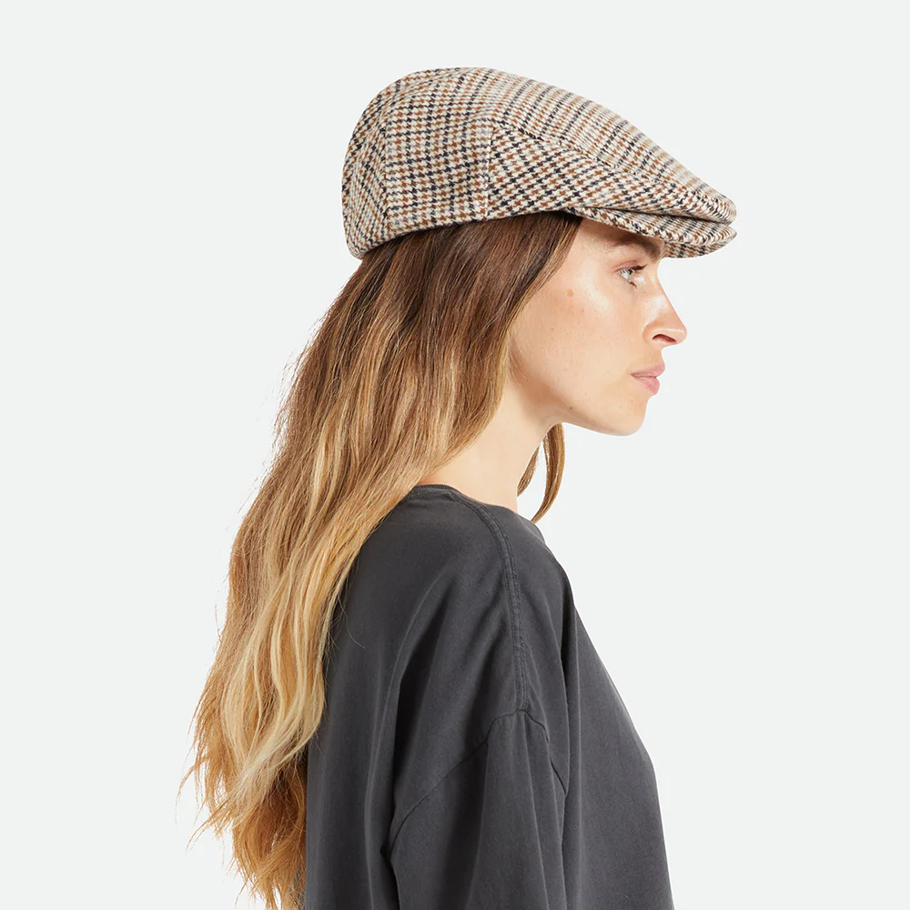 Brixton Hooligan Schiebermütze Houndstooth - Cremeweiß-Sand - Image 8