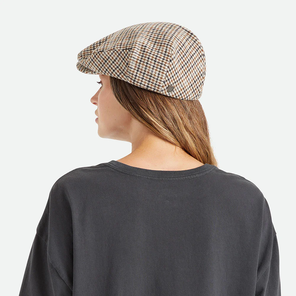 Brixton Hooligan Schiebermütze Houndstooth - Cremeweiß-Sand - Image 9