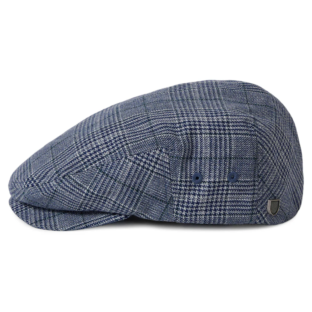 Brixton Hooligan Leichtgewicht Schiebermütze Houndstooth - Blau-Cremeweiß - Image 2