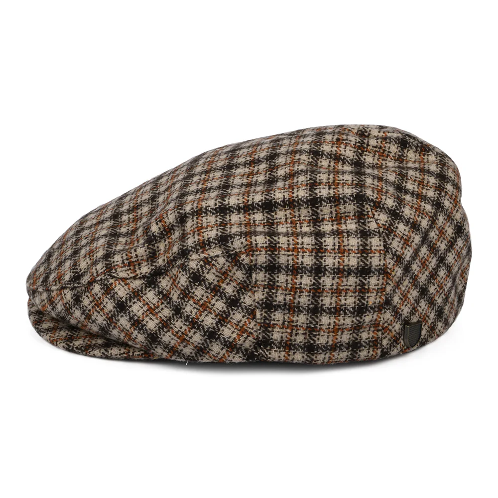 Brixton Hooligan Lightweight X Snap Schiebermütze Houndstooth - Sand-Braun-Orange - Image 3