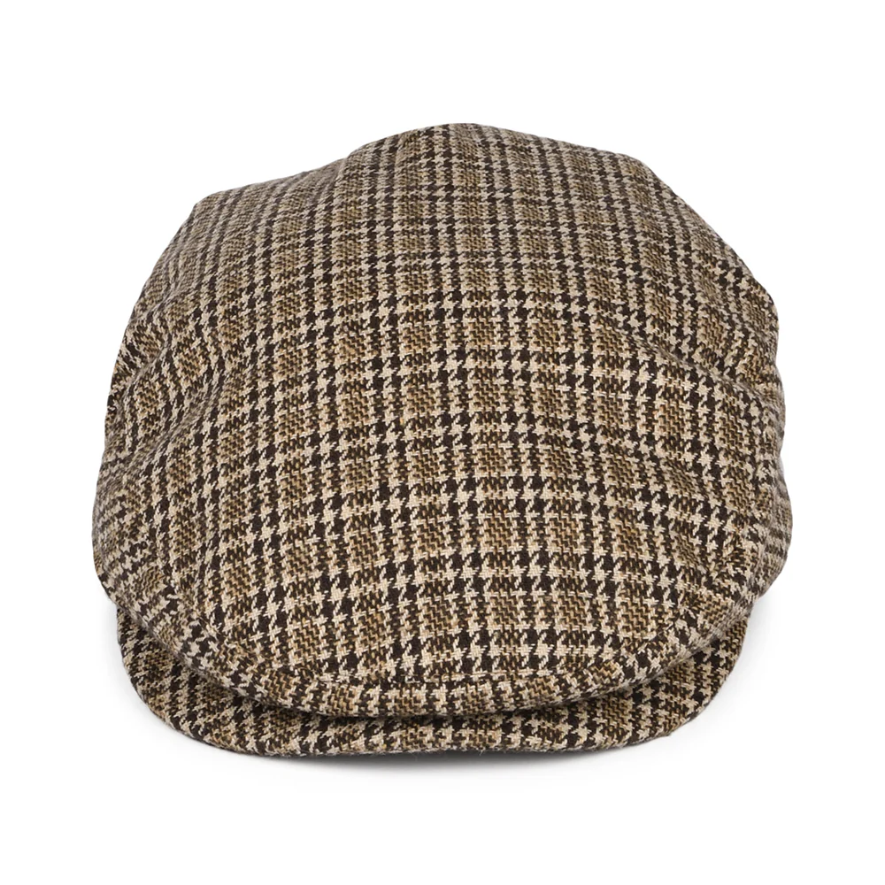 Brixton Hooligan Schiebermütze Houndstooth - Dunkelbraun-Sand - Image 2