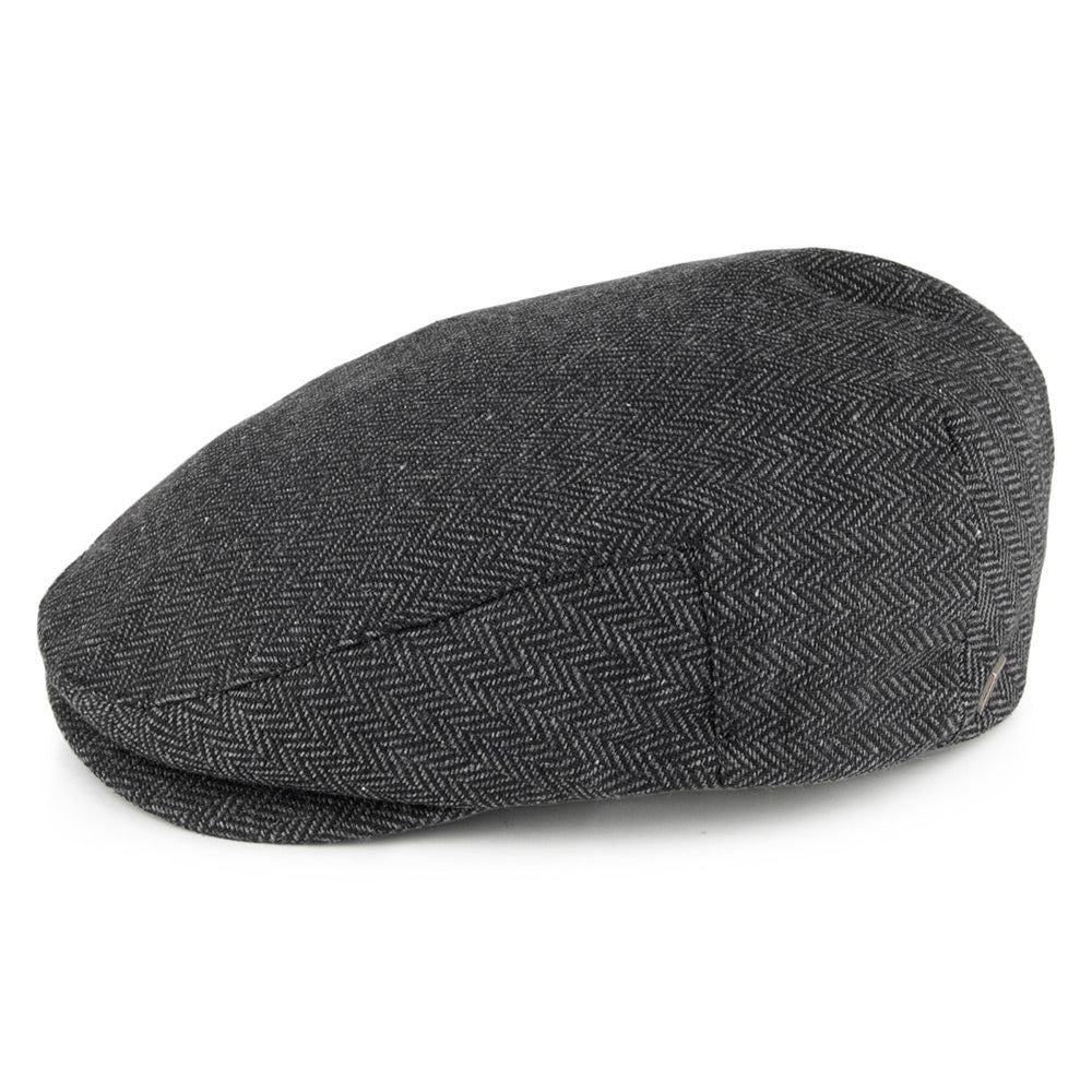 Brixton Hooligan Schiebermütze in Fischgrätmuster - Schwarz-Grau - Image 3