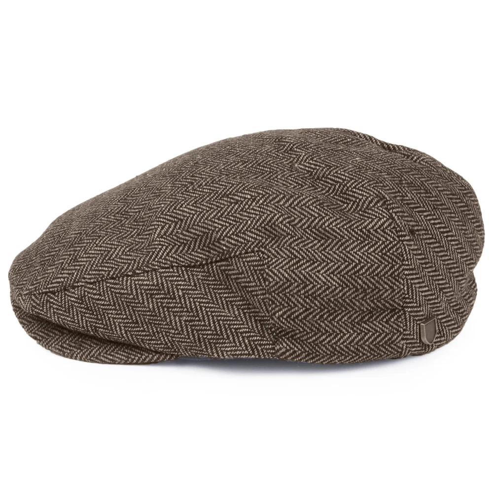 Brixton Hooligan Schiebermütze mit Fischgrätmuster - Braun-Khaki - Image 3