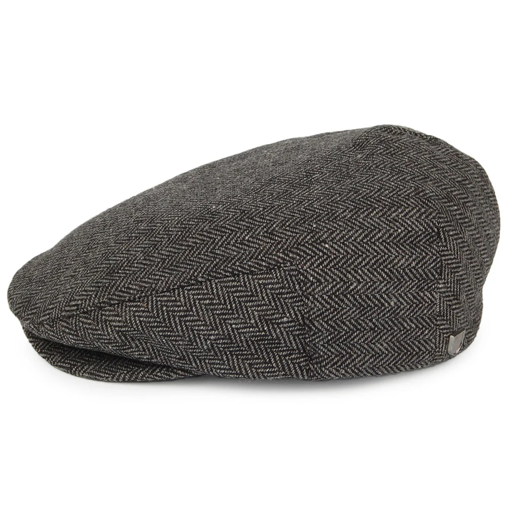 Brixton Hooligan Schiebermütze mit Fischgrätmuster - Grau-Schwarz - Image 3