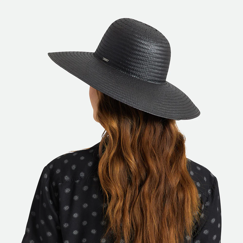 Brixton Janae mit erweiterter Krempe Sonnenhut aus Stroh - Schwarz - Image 6
