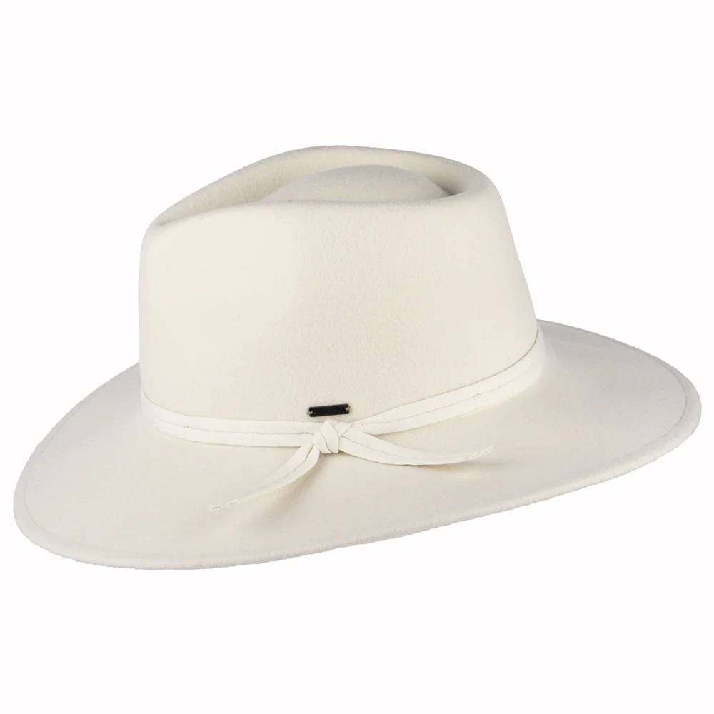 Brixton Joanna Knautschbarer Fedora Hut aus Wollfilz - Cremeweiß - Image 2