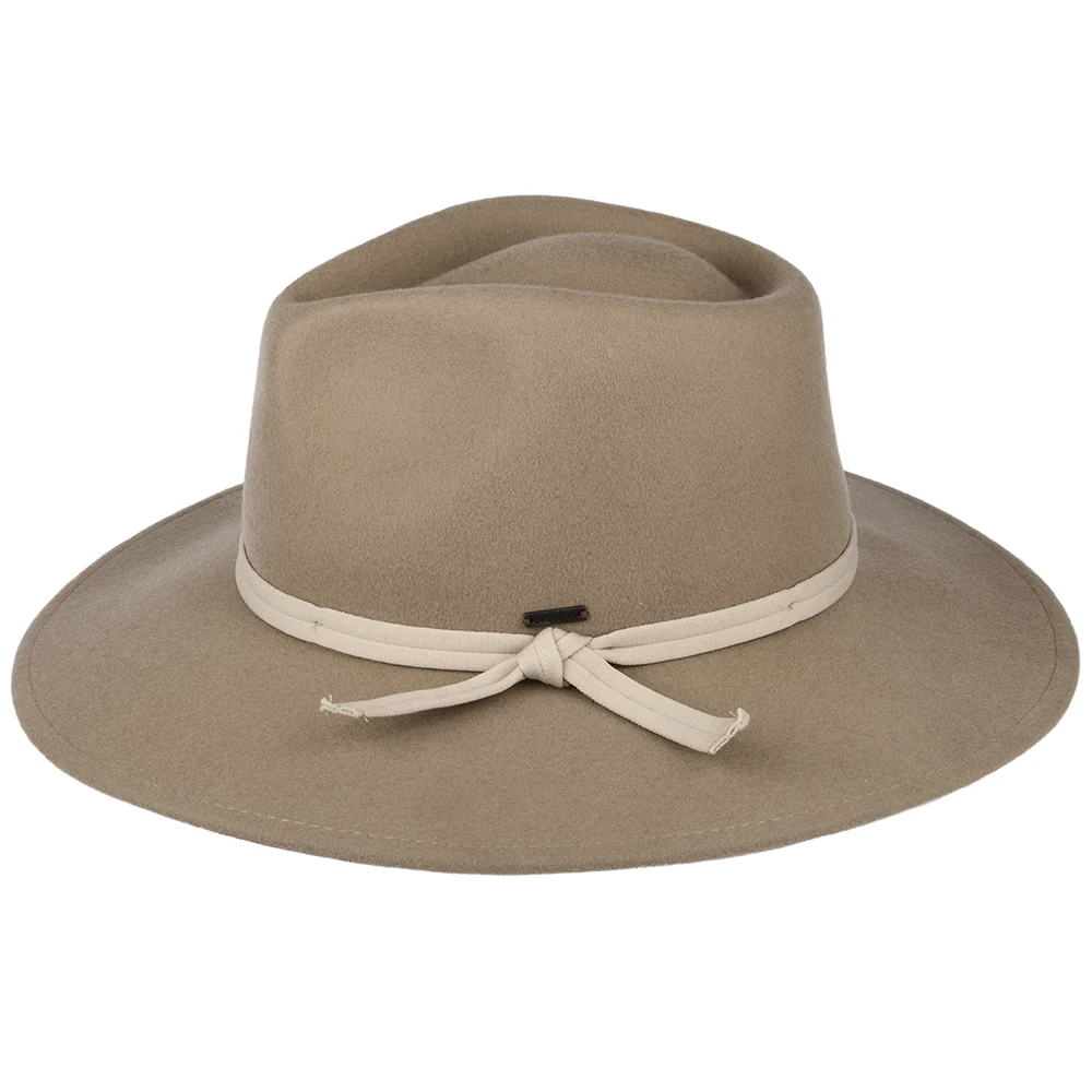 Brixton Joanna Knautschbarer Fedora Hut aus Wollfilz - Kamel-Beige - Image 2