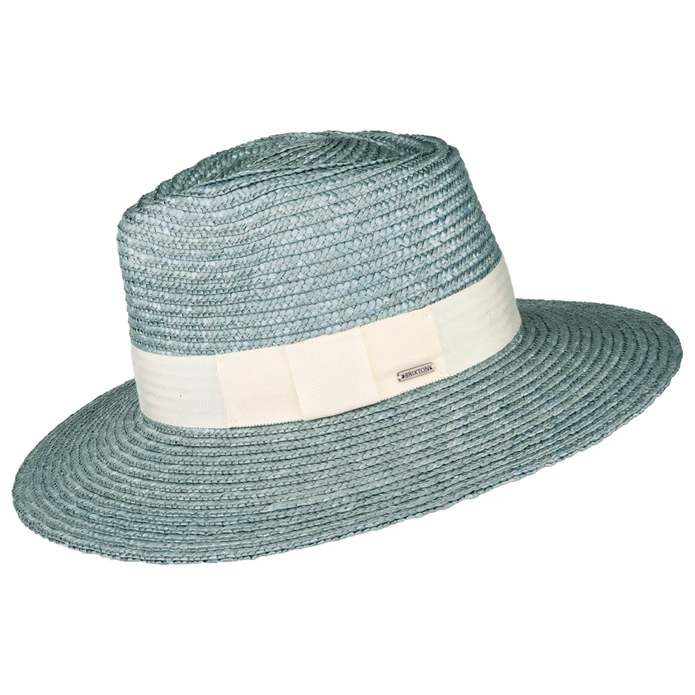 Brixton Joanna Kurze Krempe Sonnenhut aus Stroh - Eisblau - Image 2