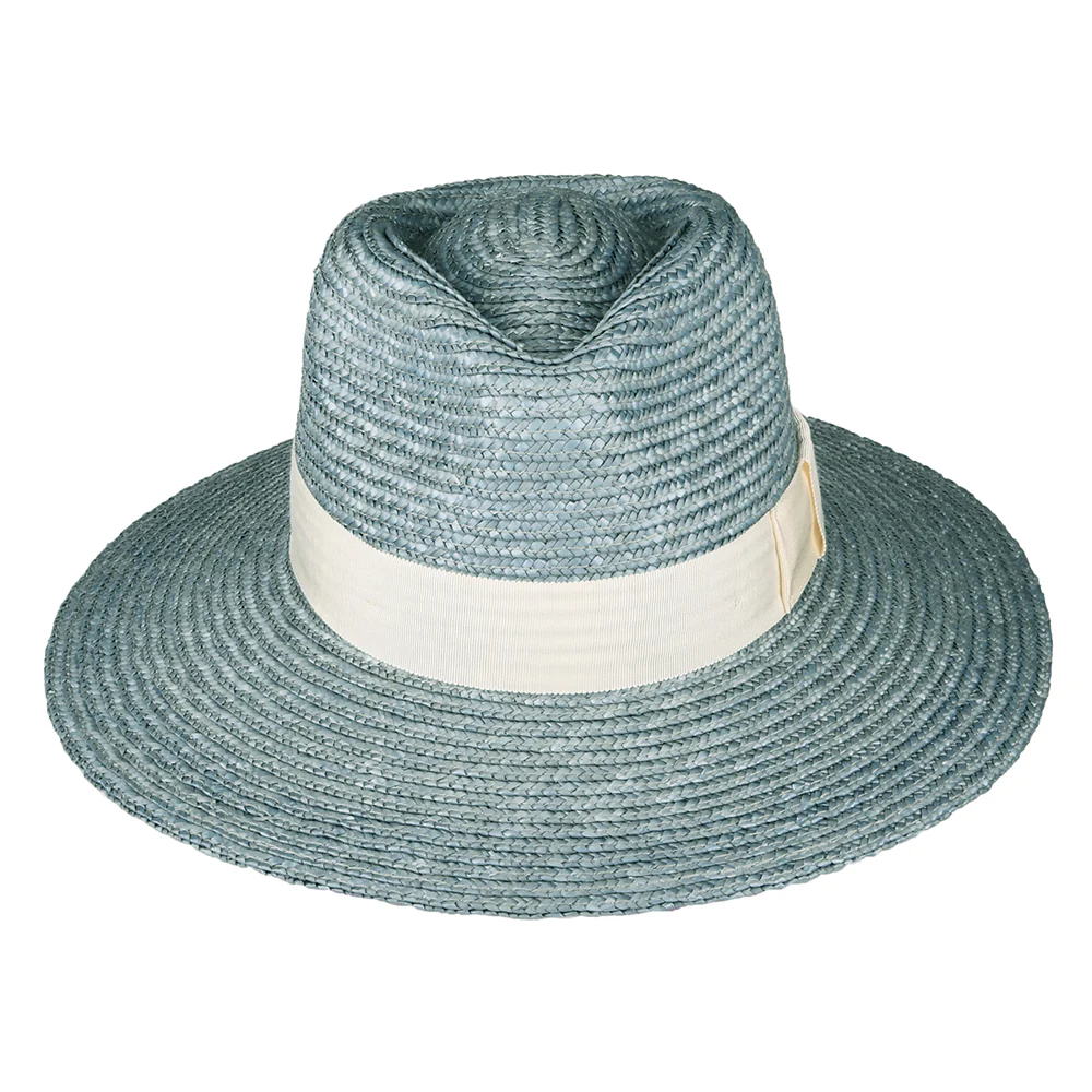 Brixton Joanna Kurze Krempe Sonnenhut aus Stroh - Eisblau - Image 3