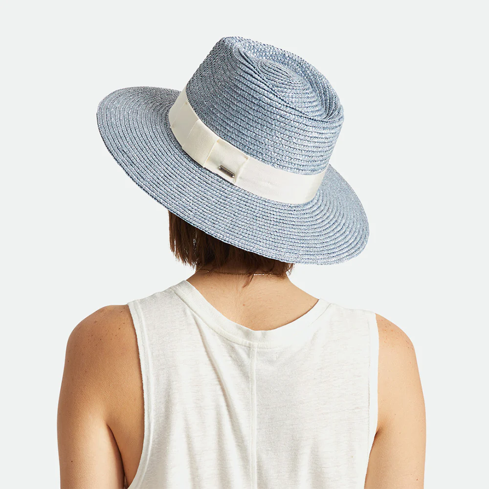 Brixton Joanna Kurze Krempe Sonnenhut aus Stroh - Eisblau - Image 6