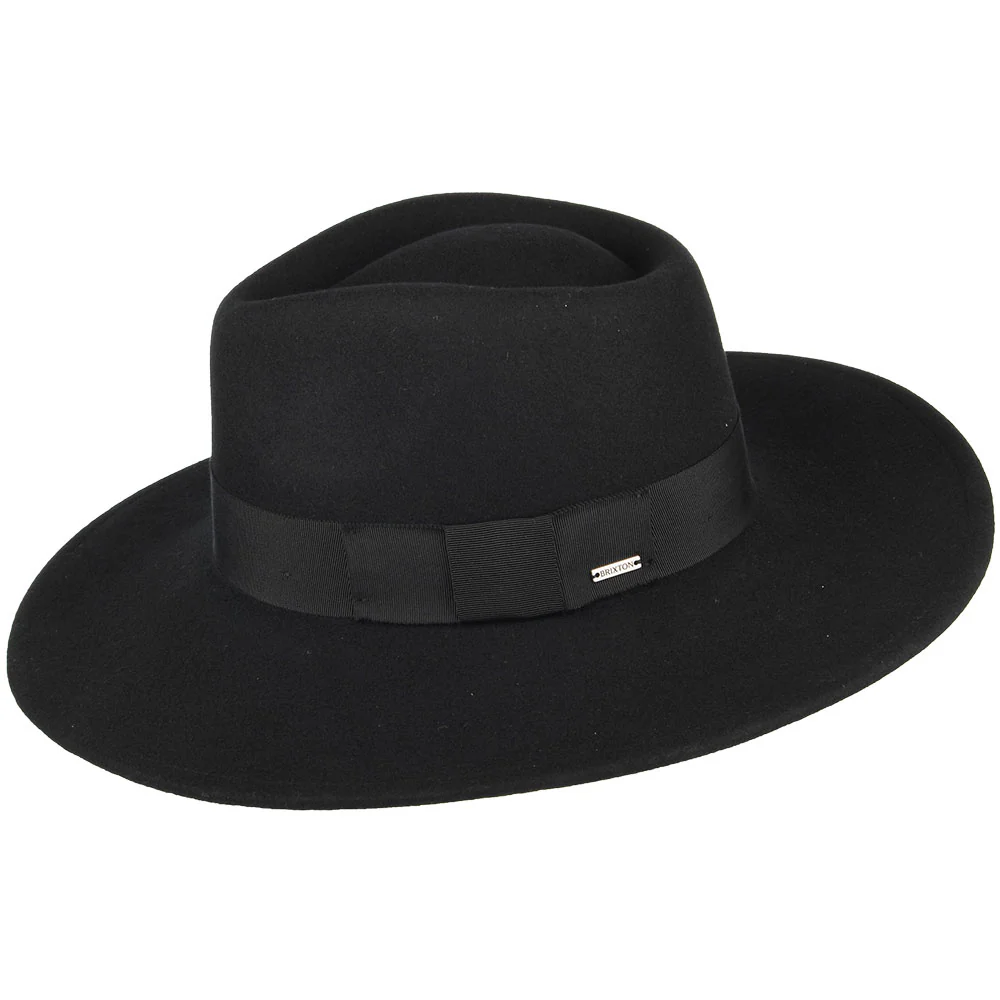 Brixton Damen Joanna Fedora Hut mit erweiterter Krempe aus Wollfilz - Schwarz - Image 2