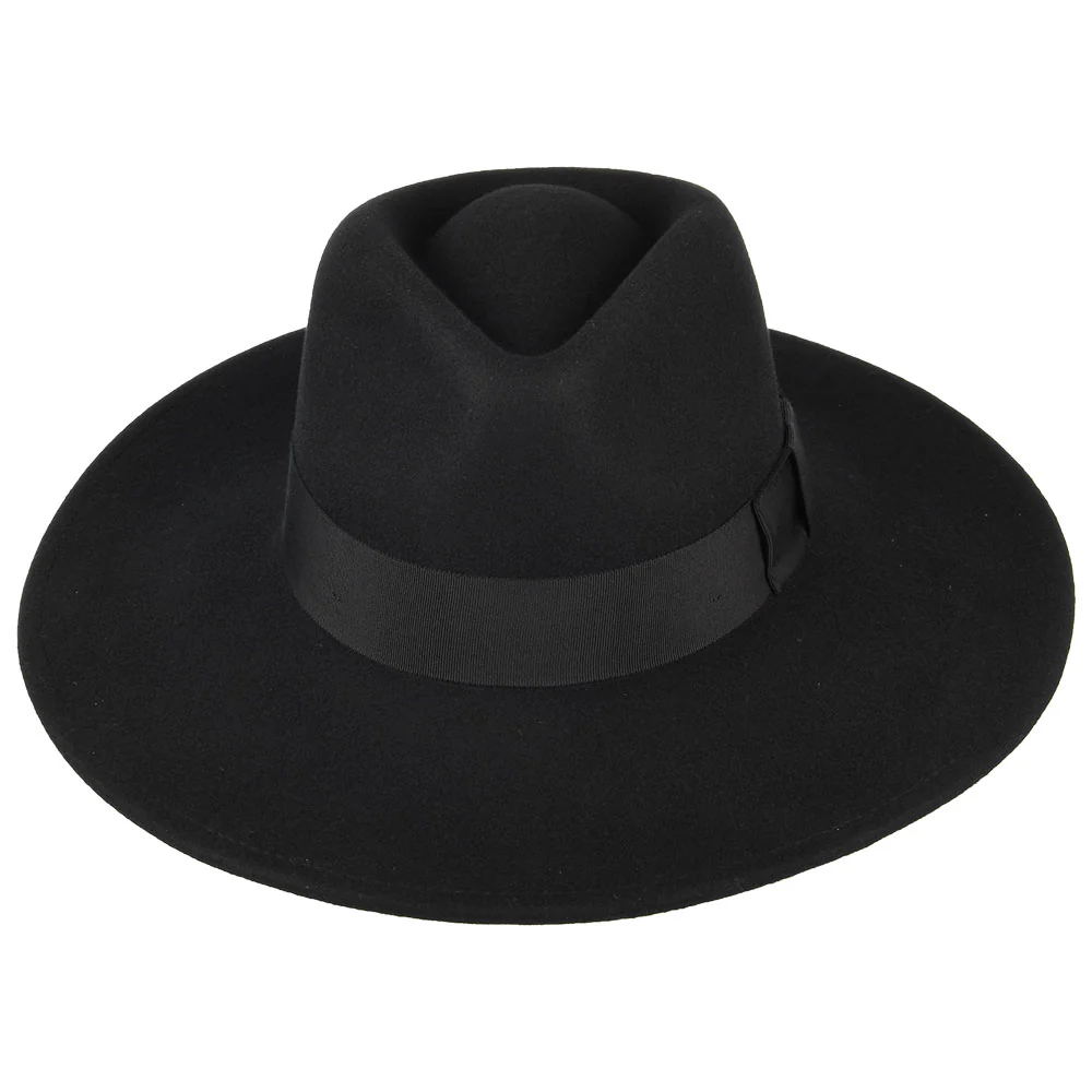 Brixton Damen Joanna Fedora Hut mit erweiterter Krempe aus Wollfilz - Schwarz - Image 3