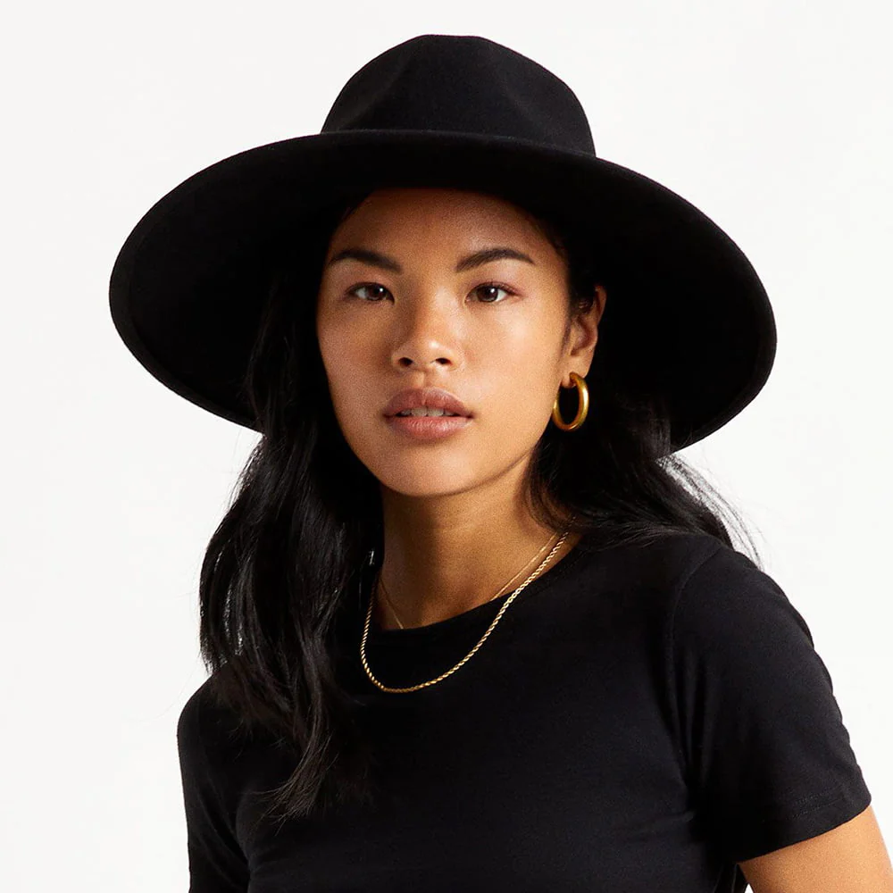 Brixton Damen Joanna Fedora Hut mit erweiterter Krempe aus Wollfilz - Schwarz - Image 4