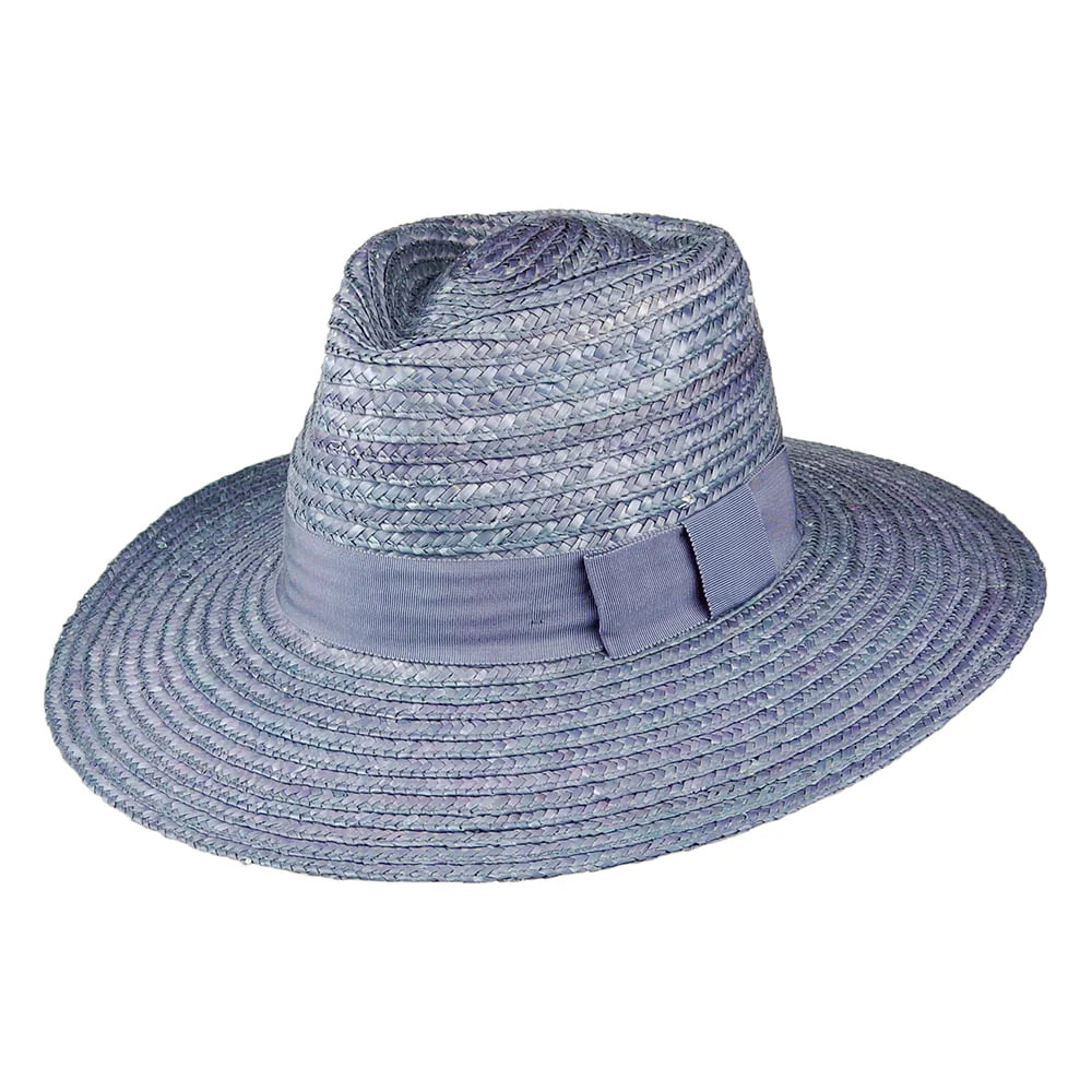 Brixton Joanna Sonnenhut aus Stroh - Eisblau