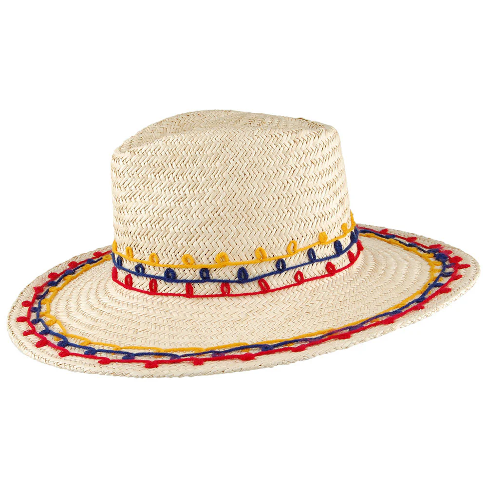 Brixton Joanna Sonnenhut mit Stickereien aus Stroh - Natur-Mix - Image 5