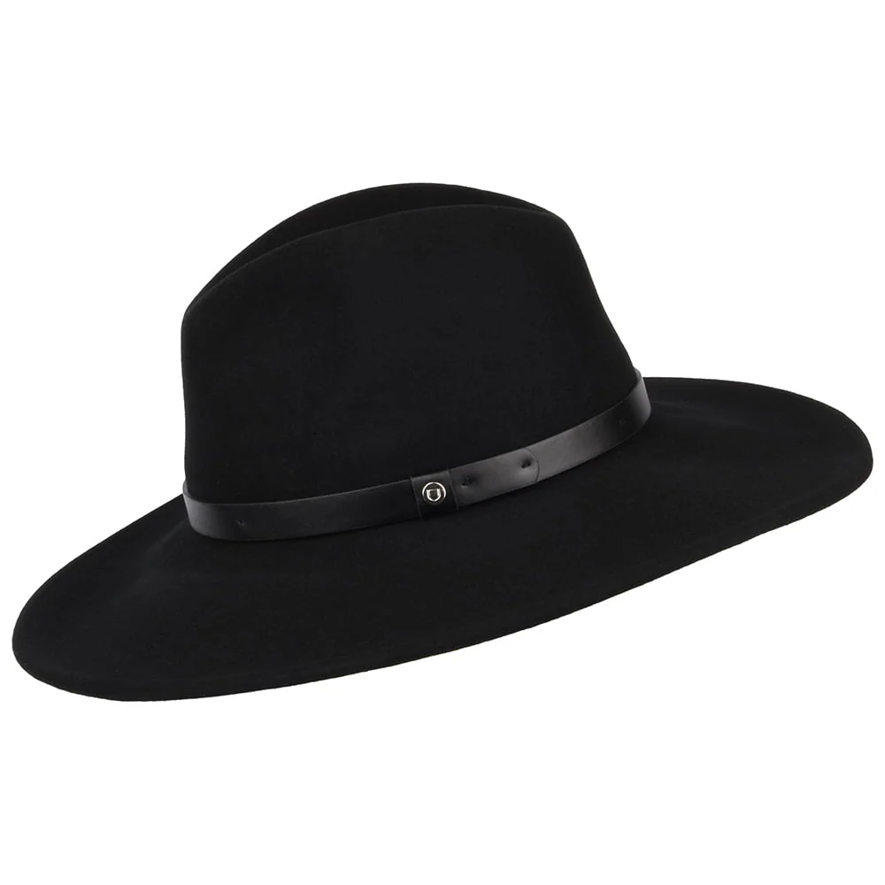 Brixton Layton Weite Krempe Fedora Hut - Schwarz - Image 2