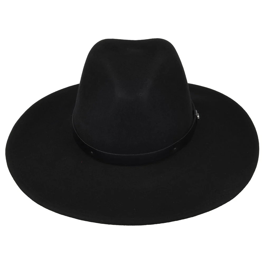 Brixton Layton Weite Krempe Fedora Hut - Schwarz - Image 3