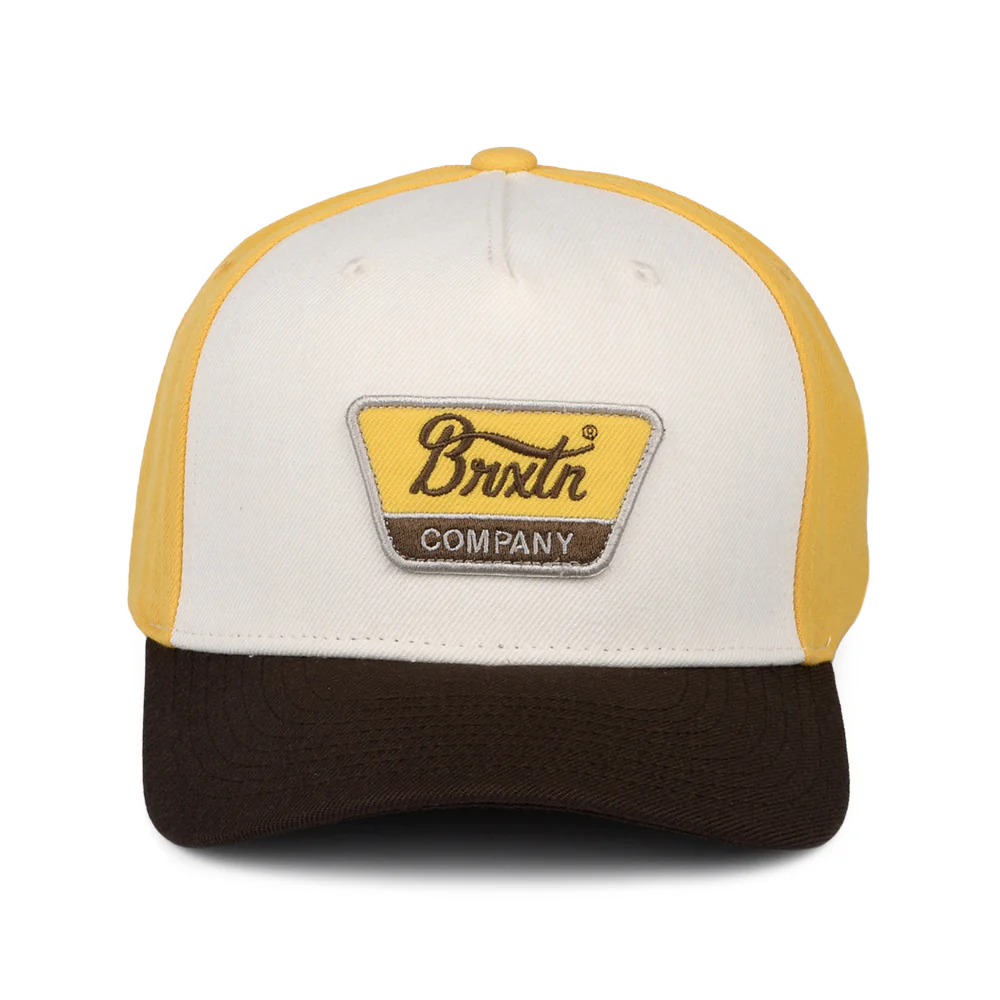 Brixton Linwood C NetPlus MP Snapback Cap - Cremeweiß-Gelb-Braun - Image 2