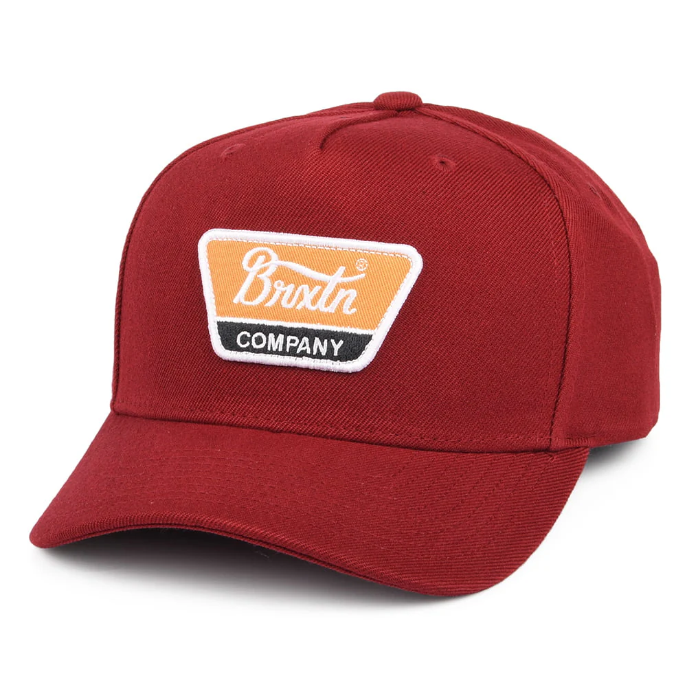 Brixton Linwood C NetPlus MP Snapback Cap - Dunkles Burgunderrot