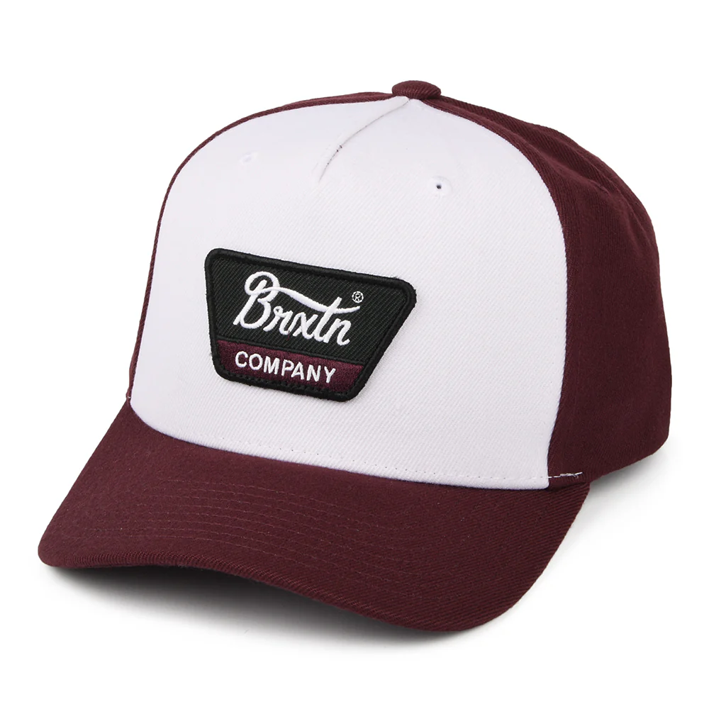 Brixton Linwood C NetPlus MP Snapback Cap - Weiß-Mahagoni