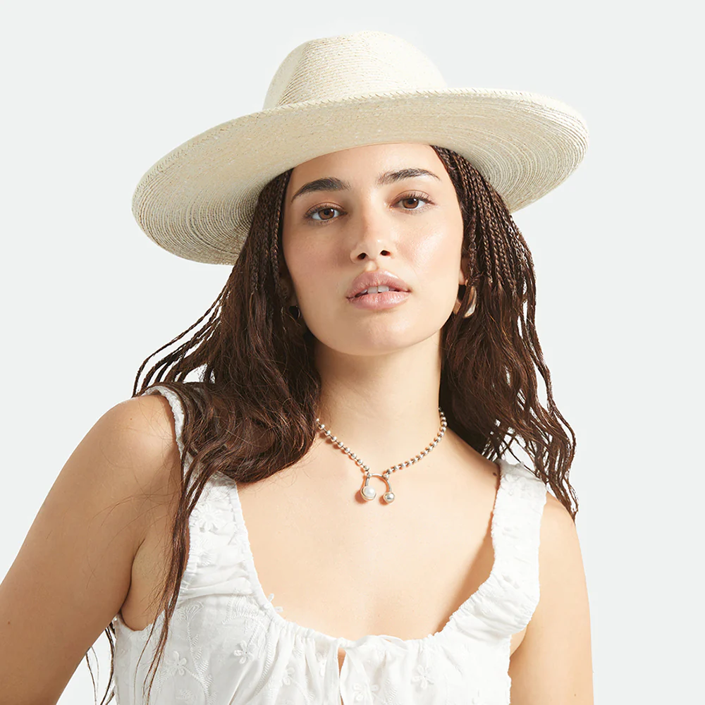 Brixton Marlow Rancher Fedora Hut aus Stroh - Elfenbein - Image 2