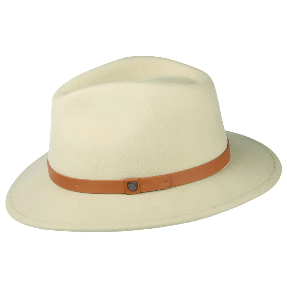 Brixton Messer Fedora Hut aus Wollfilz - Heller Sand - Image 2