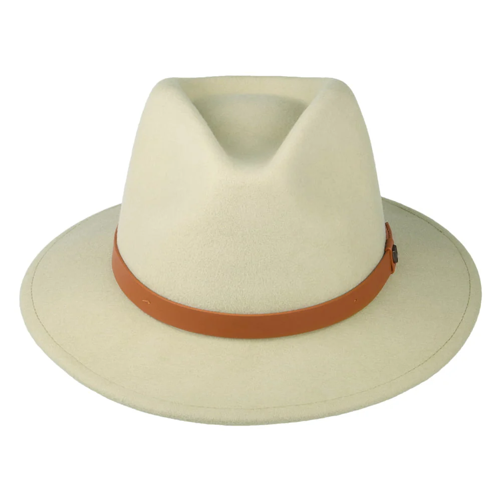 Brixton Messer Fedora Hut aus Wollfilz - Heller Sand - Image 3