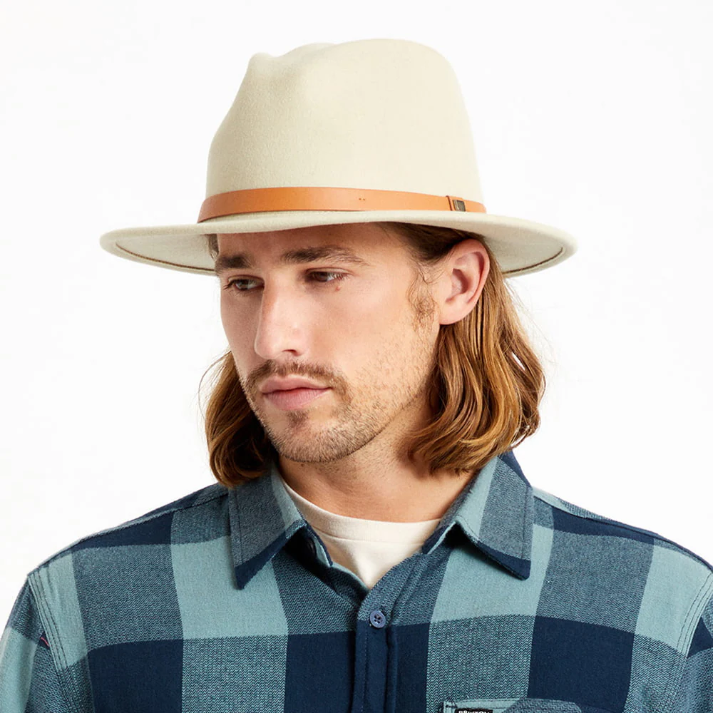 Brixton Messer Fedora Hut aus Wollfilz - Heller Sand - Image 4