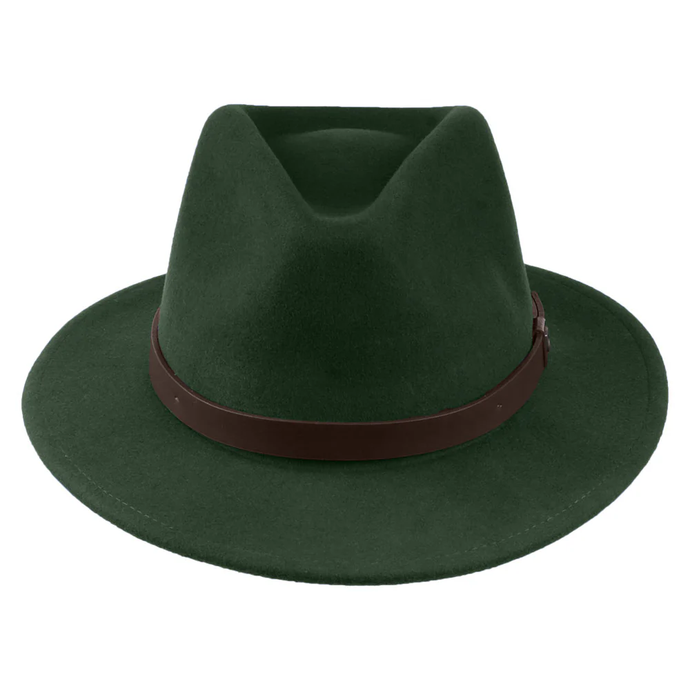Brixton Messer Fedora Hut aus Wollfilz - Moosgrün - Image 3