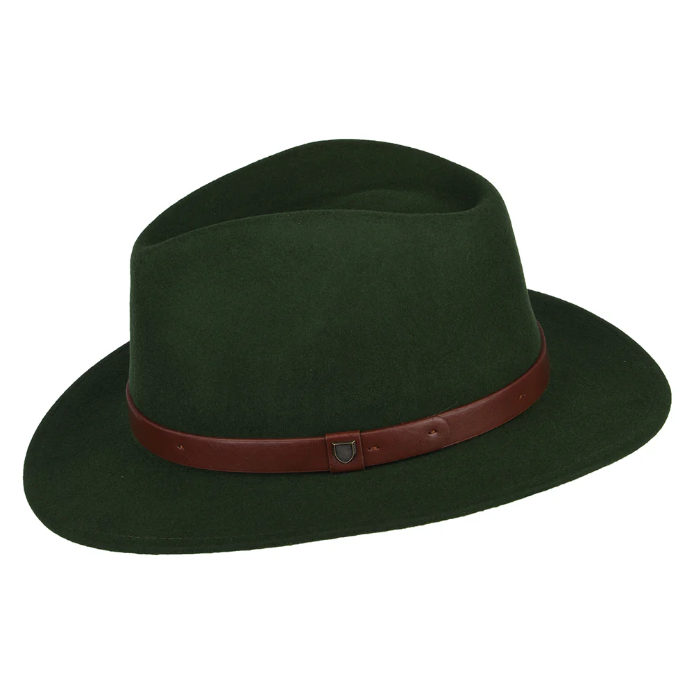 Brixton Messer Fedora Hut aus Wollfilz - Waldgrün - Image 2