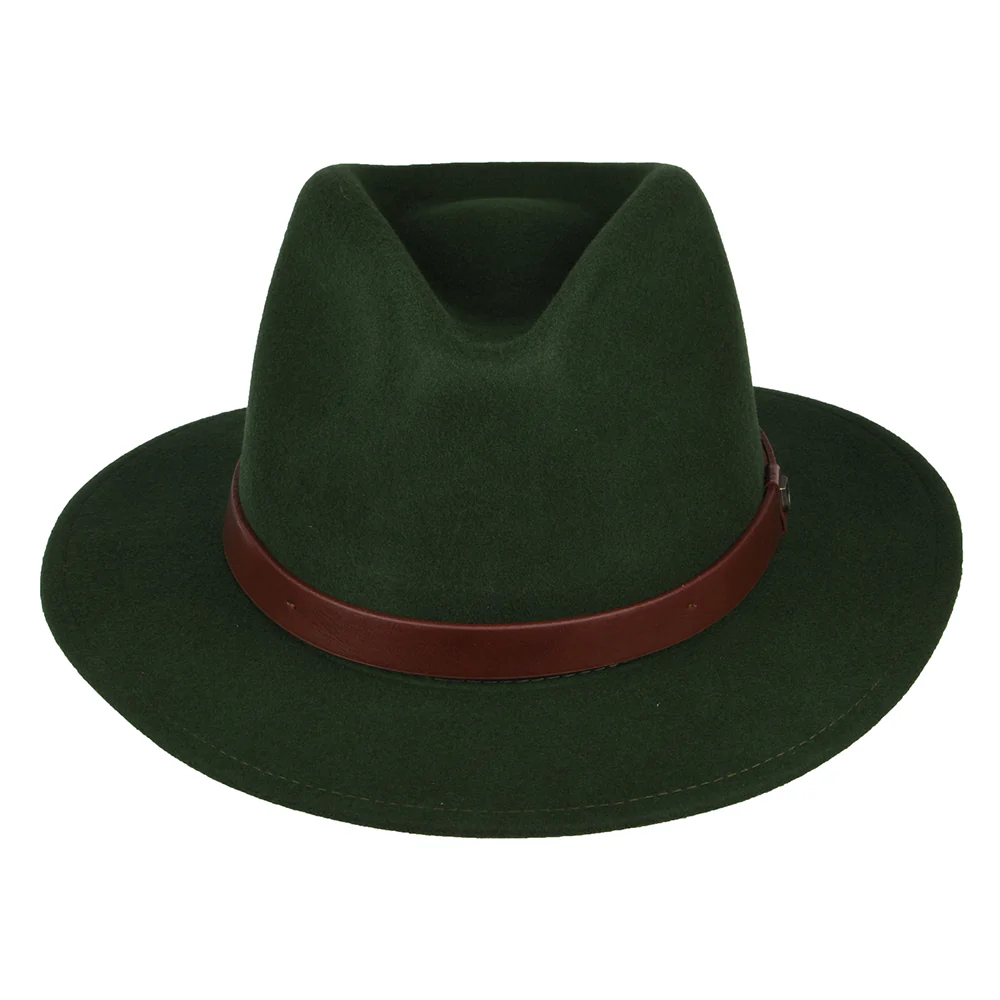 Brixton Messer Fedora Hut aus Wollfilz - Waldgrün - Image 3