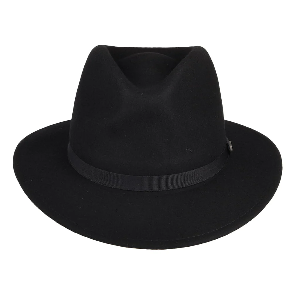 Brixton Messer Packbarer Fedora Hut aus Wollfilz - Schwarz - Image 3