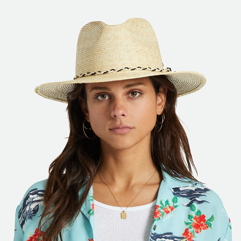 Brixton Messer Western Fedora Hut aus Stroh - Natur - Image 6