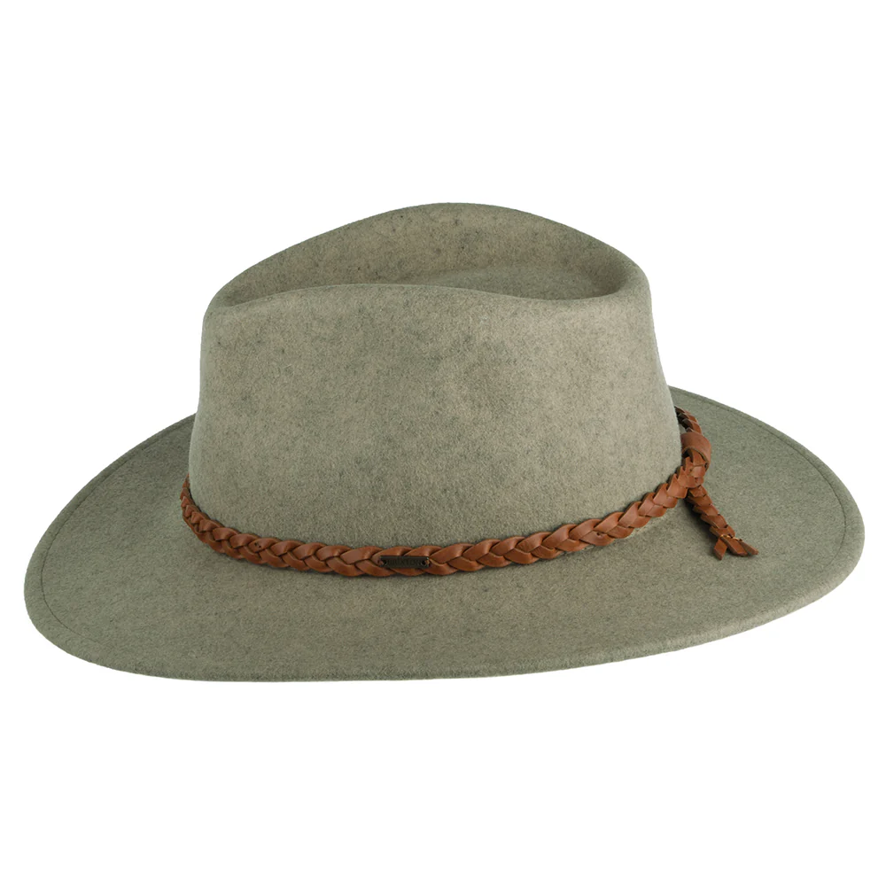 Brixton Messer Western Fedora Hut aus Wollfilz - Natur Meliert - Image 2